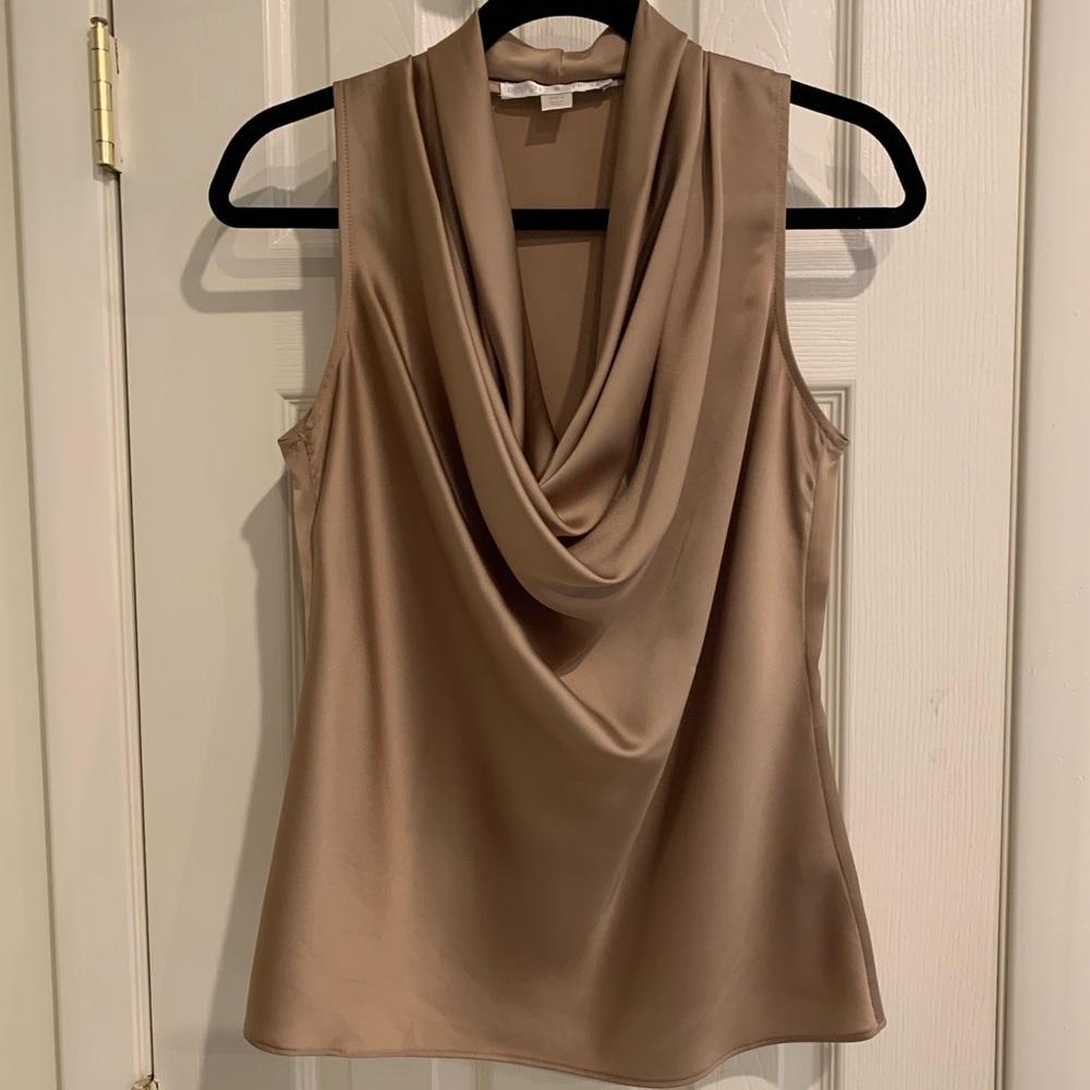 Boston Proper  MARILYN COWL-NECK CHARMEUSE BLOUSE